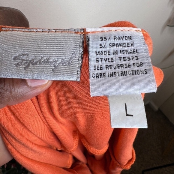 Spiegel Orange Spaghetti Strap V-Neck Dress Women’s Large Bodycon Party Bright - Picture 9 of 10